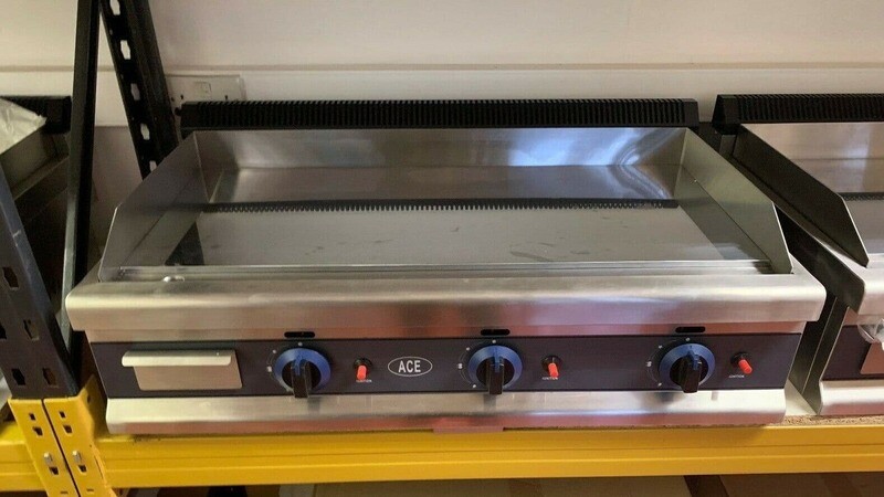 ACE 90cm Chrome LPG Gas Griddle *BRAND NEW*