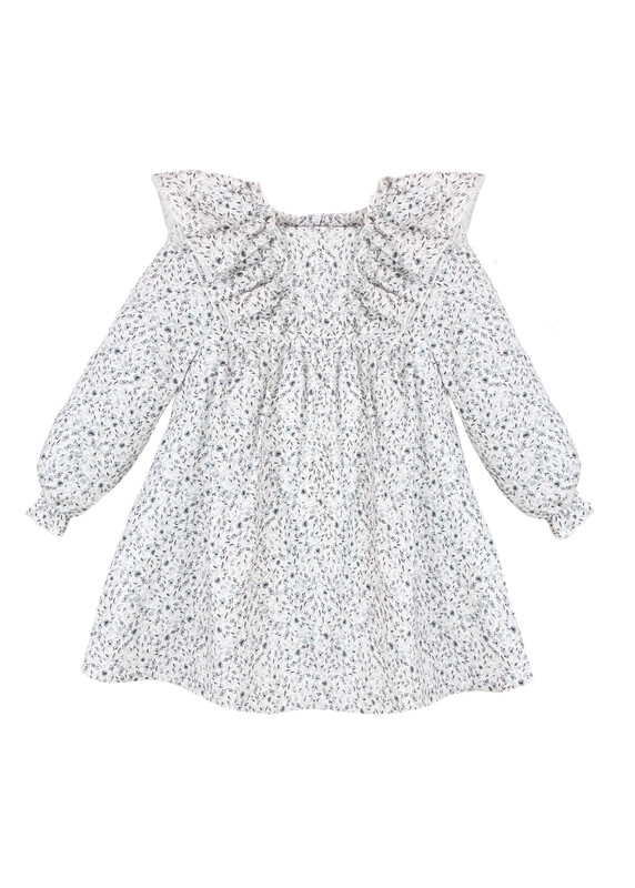 Vestido flor gris 4865VE Eve children