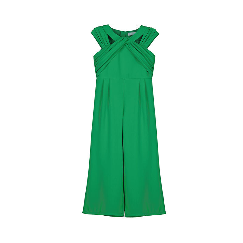 Mono largo crepe verde 5239 Abel y Lula