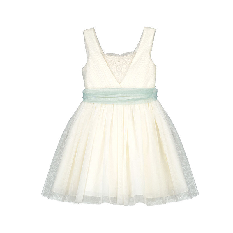 Vestido gasa volantestul anis 5033  Abel y Lula