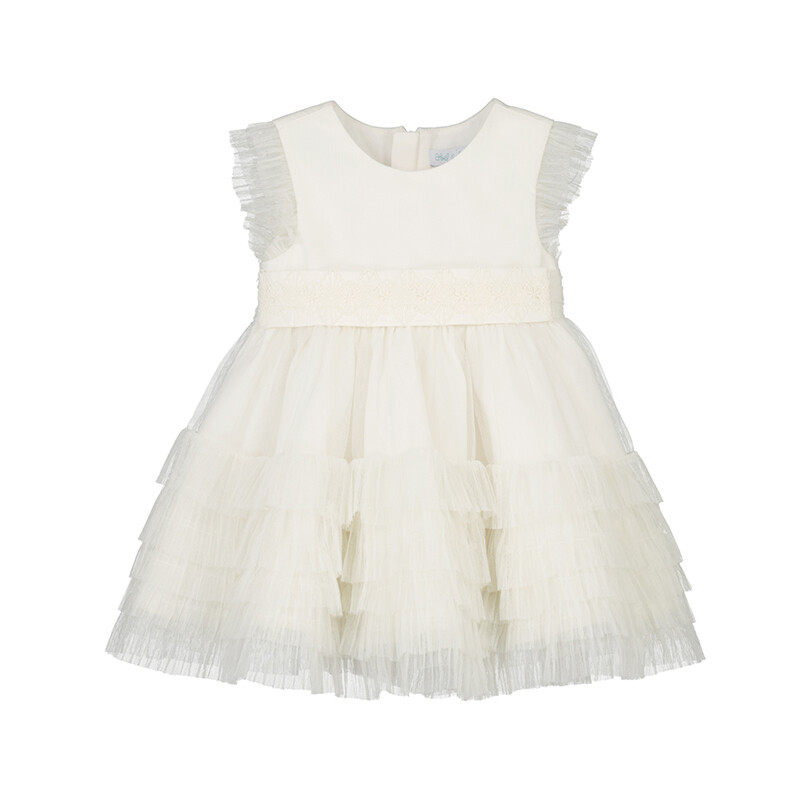 Vestido tul volantes plisados 5015 Abel y lula