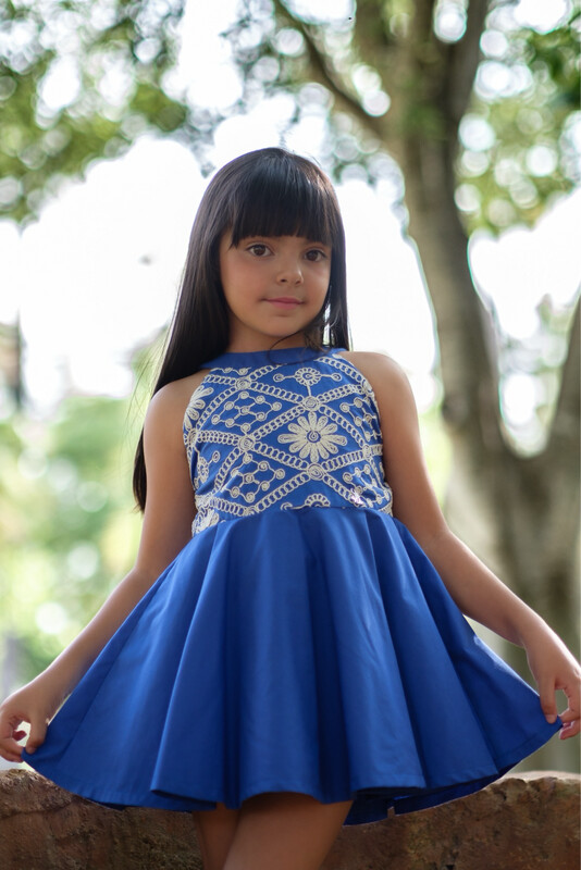 Vestido azulon flores 2421815 Nekenia