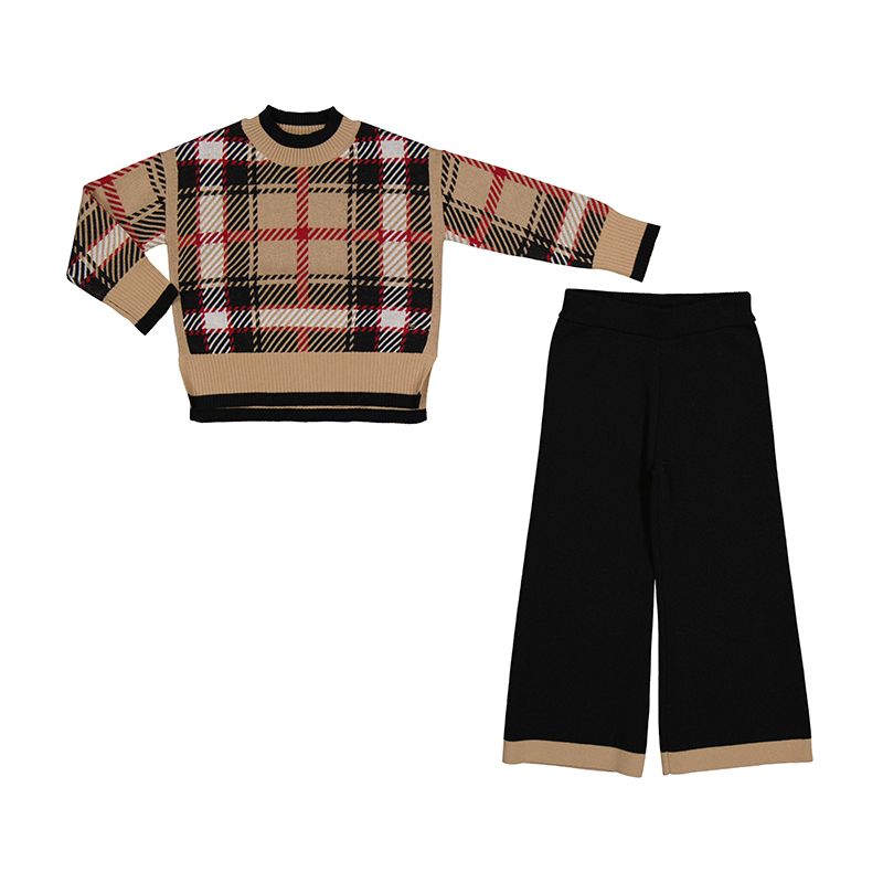 Conj. tricot pantalon cuadros5722 Abel y Lula