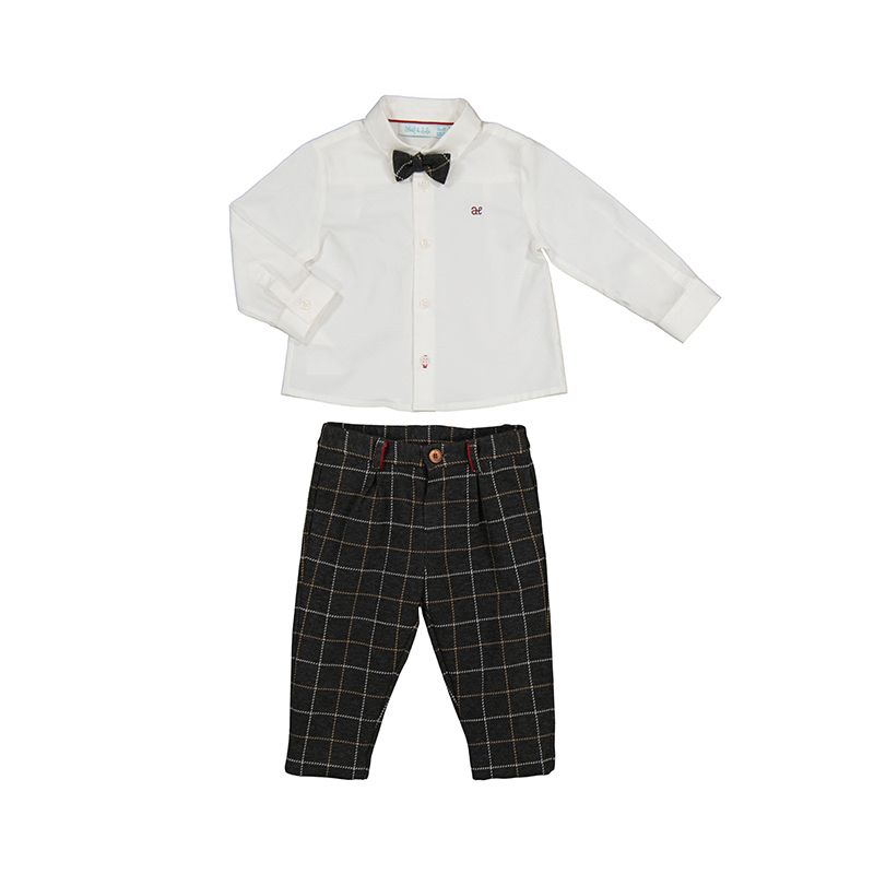Conj. pantalon cuadro de punto marengo 5704 Abel y Lula