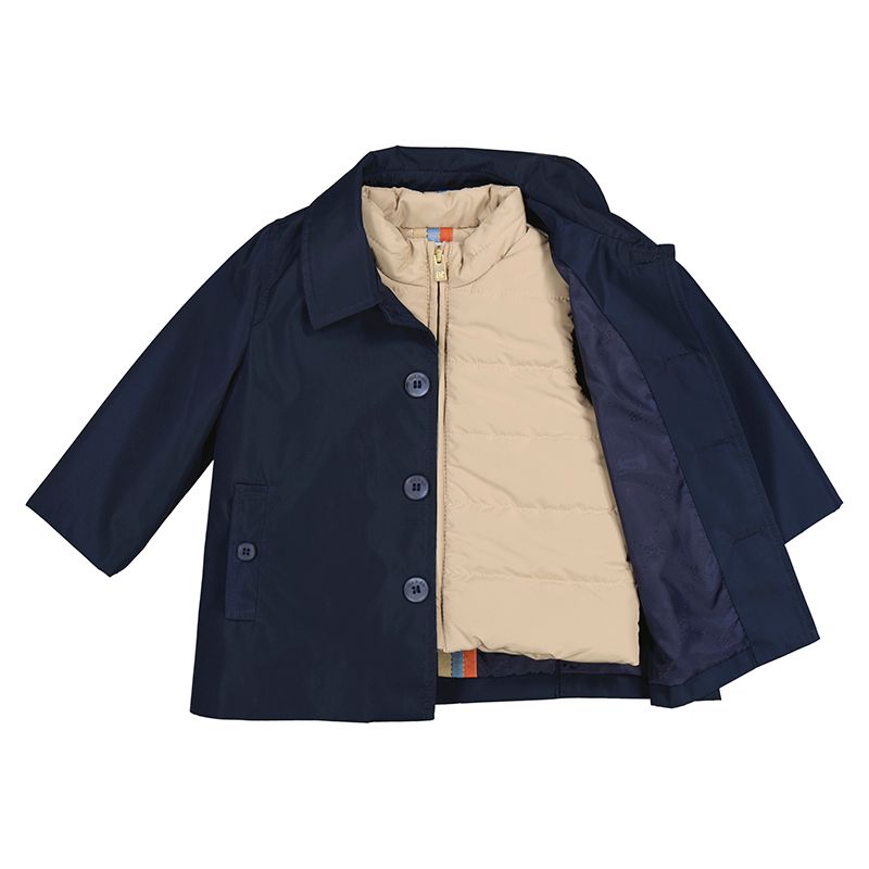 Gabardina con chaleco interior navy 15811 Abel y Lula