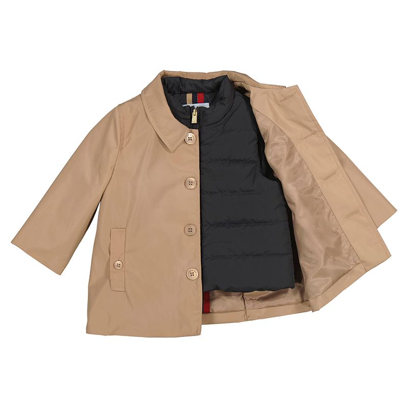 Gabardina con chaleco interior camel 15811 Abel y Lula