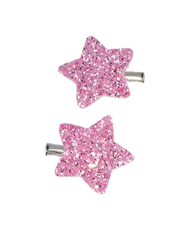 Set infantil de 2 pinzas de estrella con purpurina 48269Inca