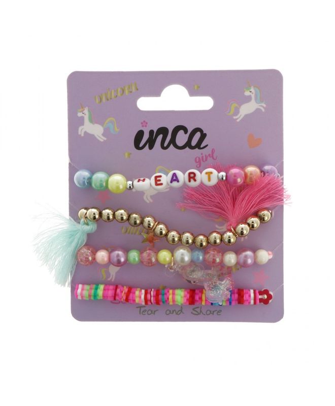 Set 4 pulseras elasticas 40103 Inca