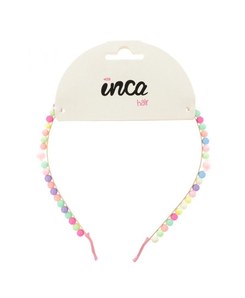 Diademas con bolitas multicolor 43260 Inca