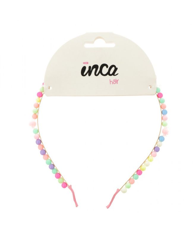 Diademas con bolitas multicolor 43260 Inca