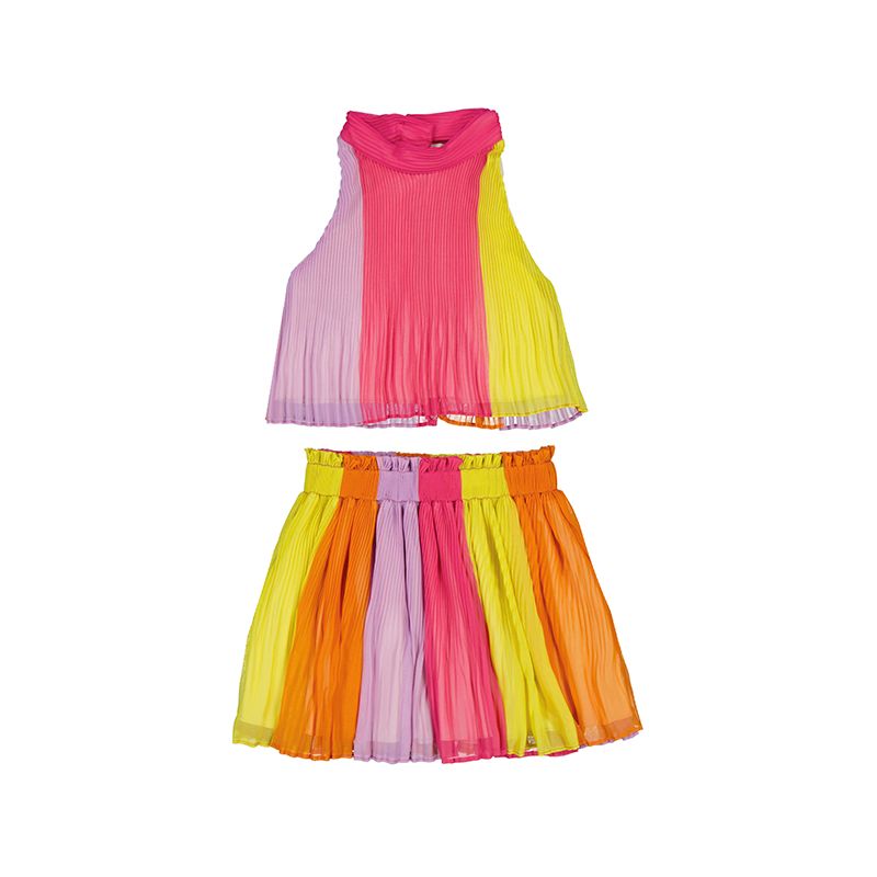 Conjunto rayas falda plisada 5072 Abel y lula