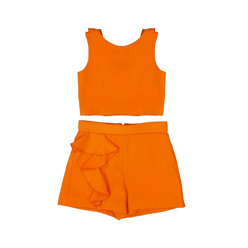 Conjunto bermuda crepe volantes 5232 Abel y lula