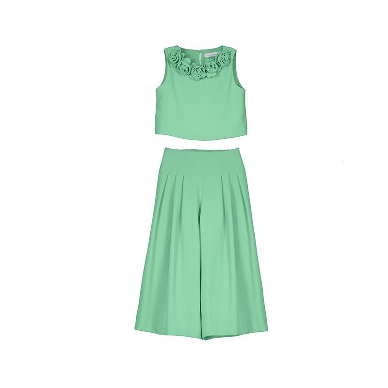 Conjunto pantalon largo crepe 5233 Abel y lula
