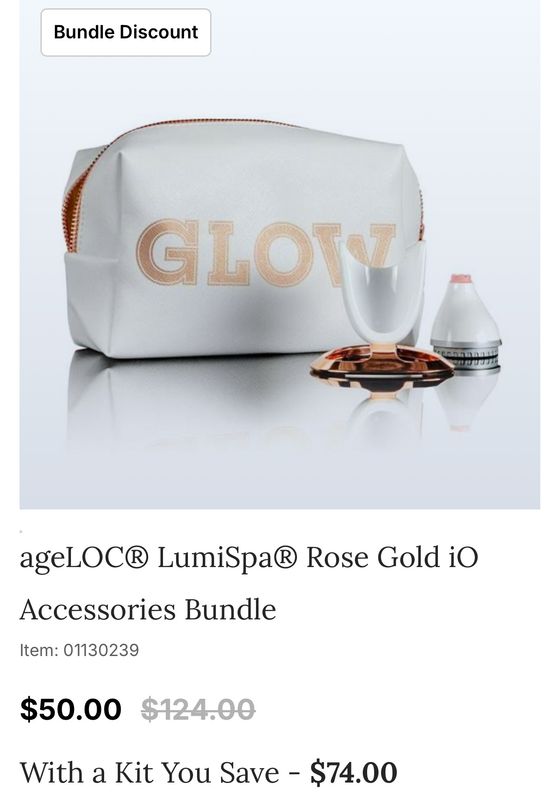 ageLOC® LumiSpa® Rose Gold iO Accessories Bundle