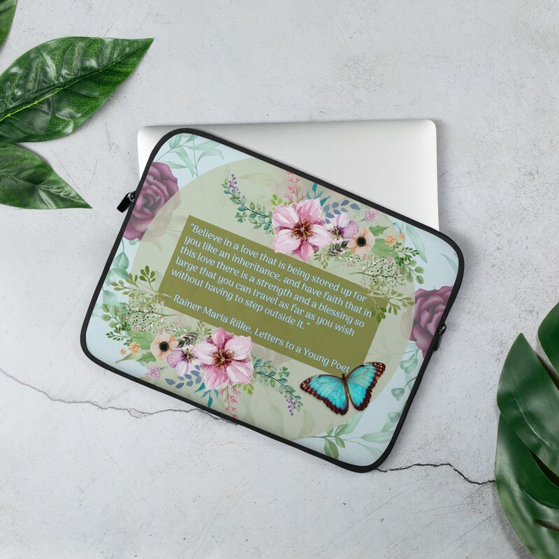 Ranier Maria Rilke &quot;Faith&quot; Laptop Sleeve