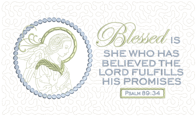 Blessed Is She Reading Pillow 8x8