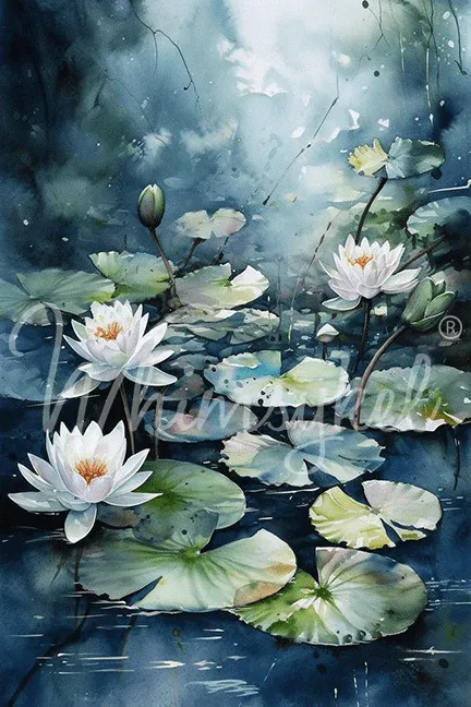 Blue Water Lilies