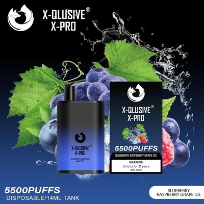 X-QLUSIVE X-PRO 5500 Blueberry Raspberry Grape Ice