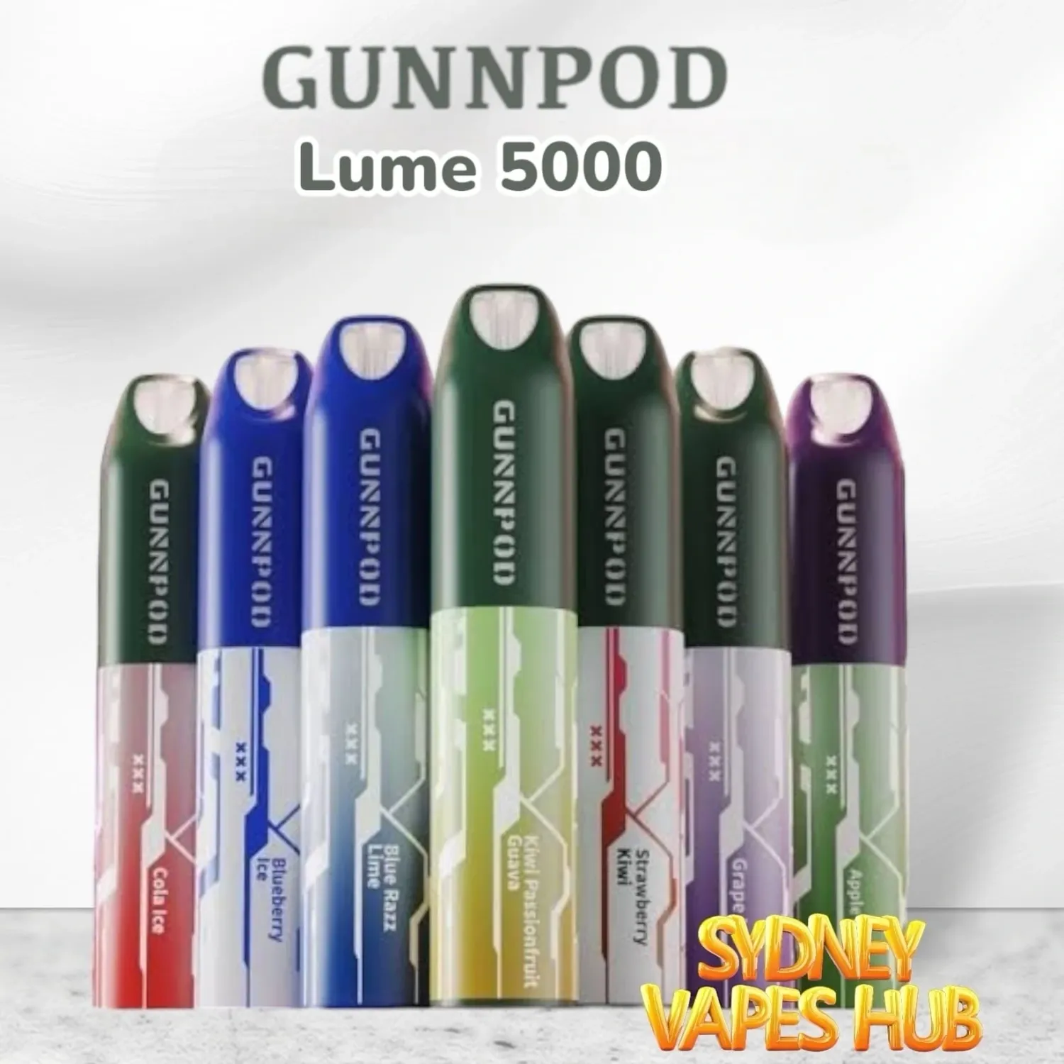 10 Pack Of Gunnpod lume 5000