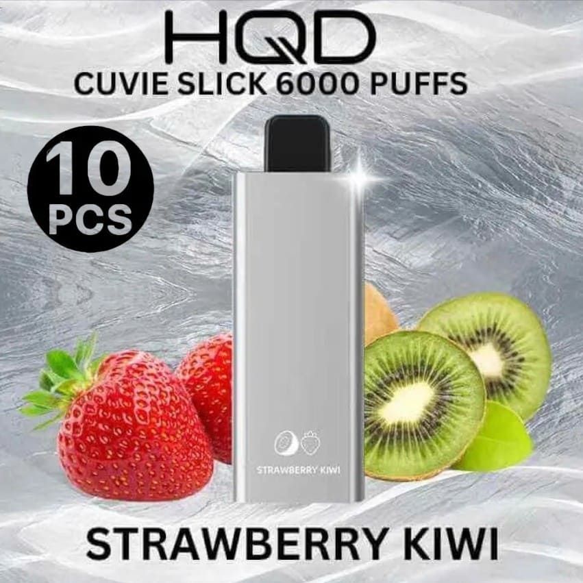 10 X Hqd Slick 6000 Strawberry Kiwi