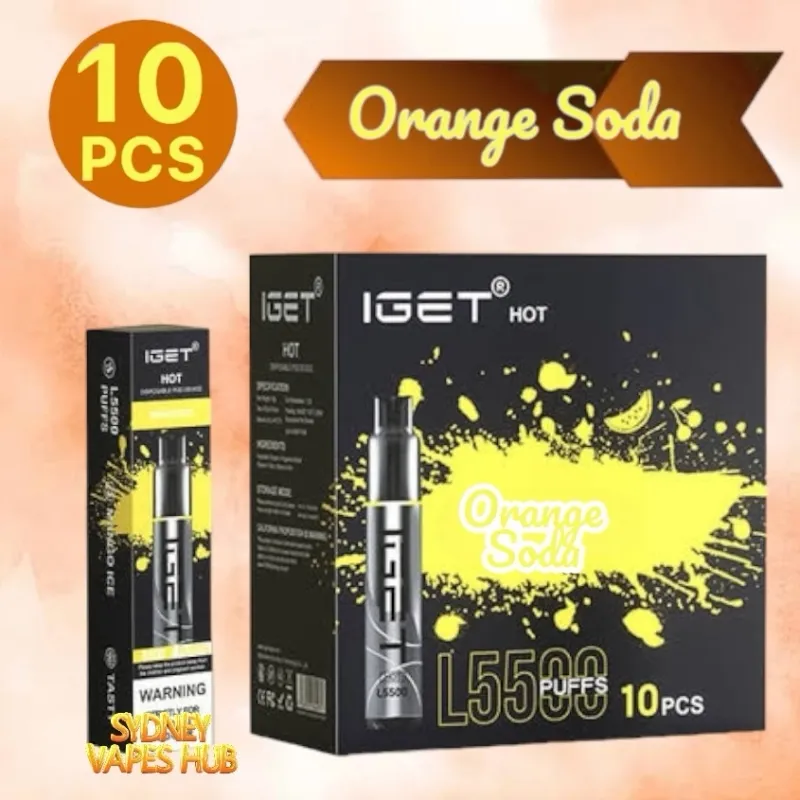 IGET HOT Orange soda 5500 - 10 pack