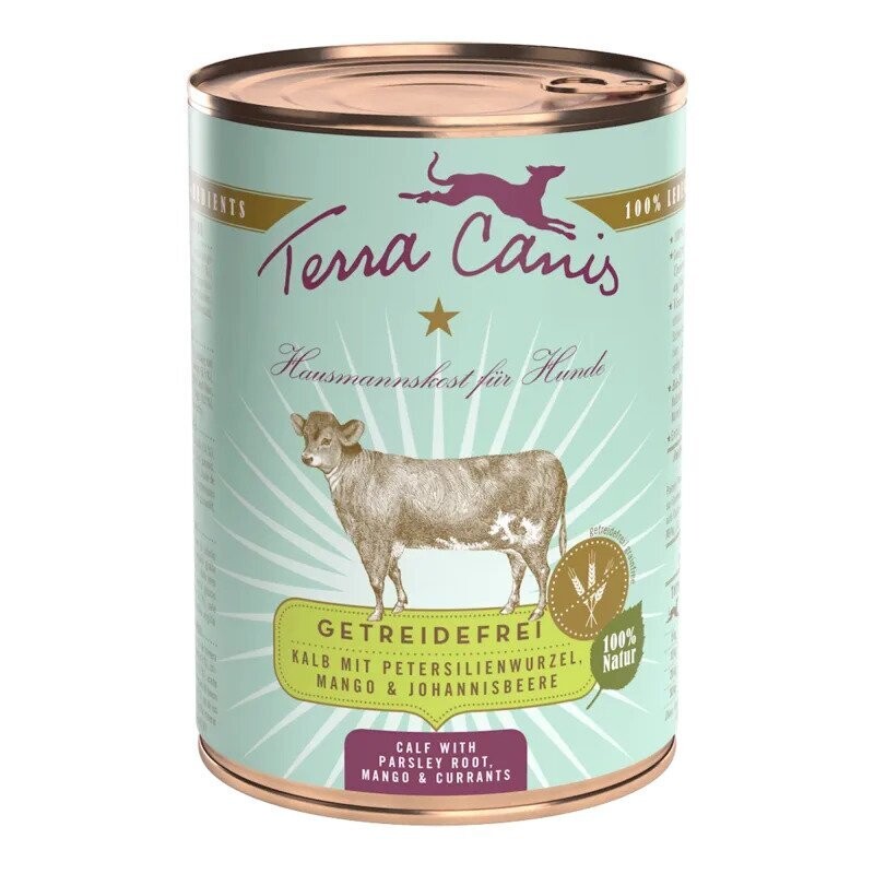 GRAIN-FREE Ternera con raíz de perejil, mango y grosella