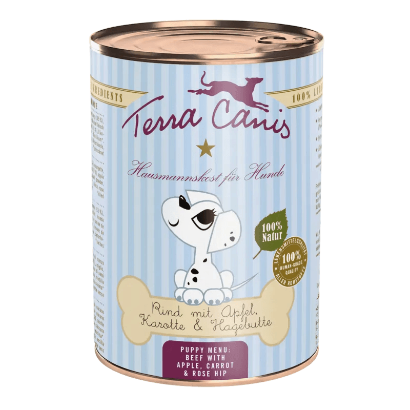 PUPPY Buey con manzana, zanahoria y escaramujo