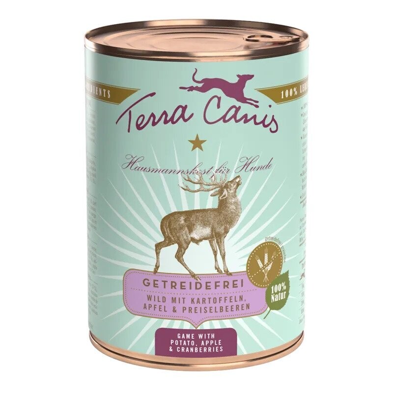 GRAIN-FREE Venado con patata, manzana y arándanos rojos