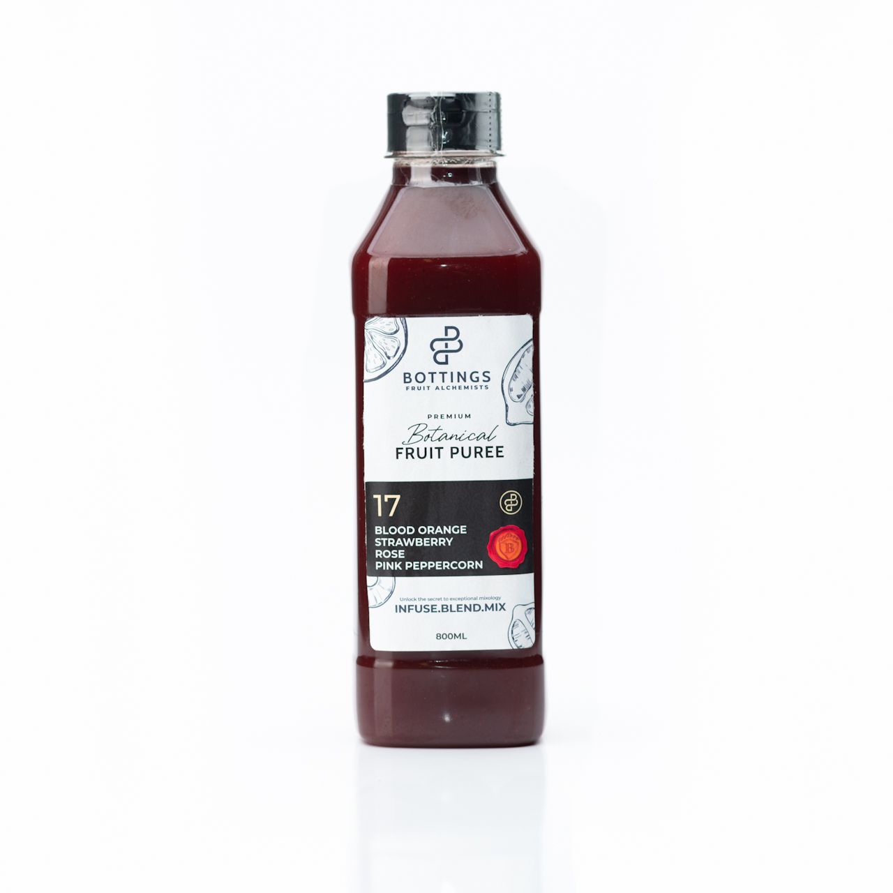 Blood Orange Strawberry Rose Pink Peppercorn Puree - 800ml