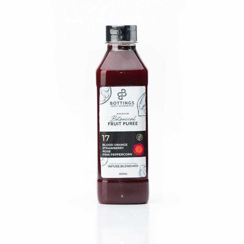 Blood Orange Strawberry Rose Pink Peppercorn Puree - 800ml
