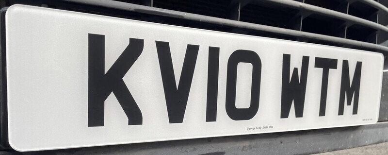Standard Registration Plate No border