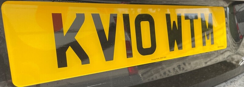 Standard Registration Plate No border