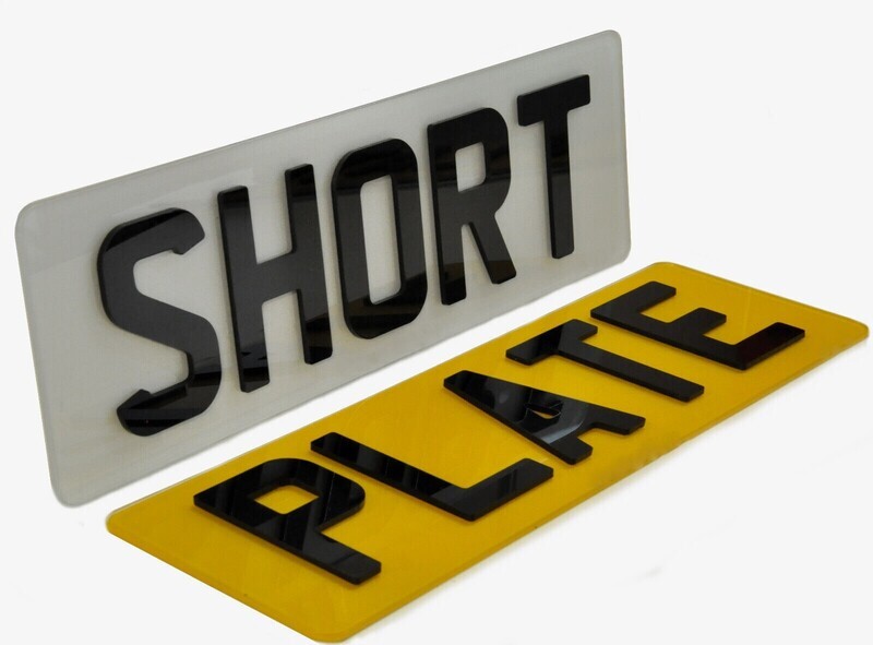 Pair Short Registration Plate (6 letters max)