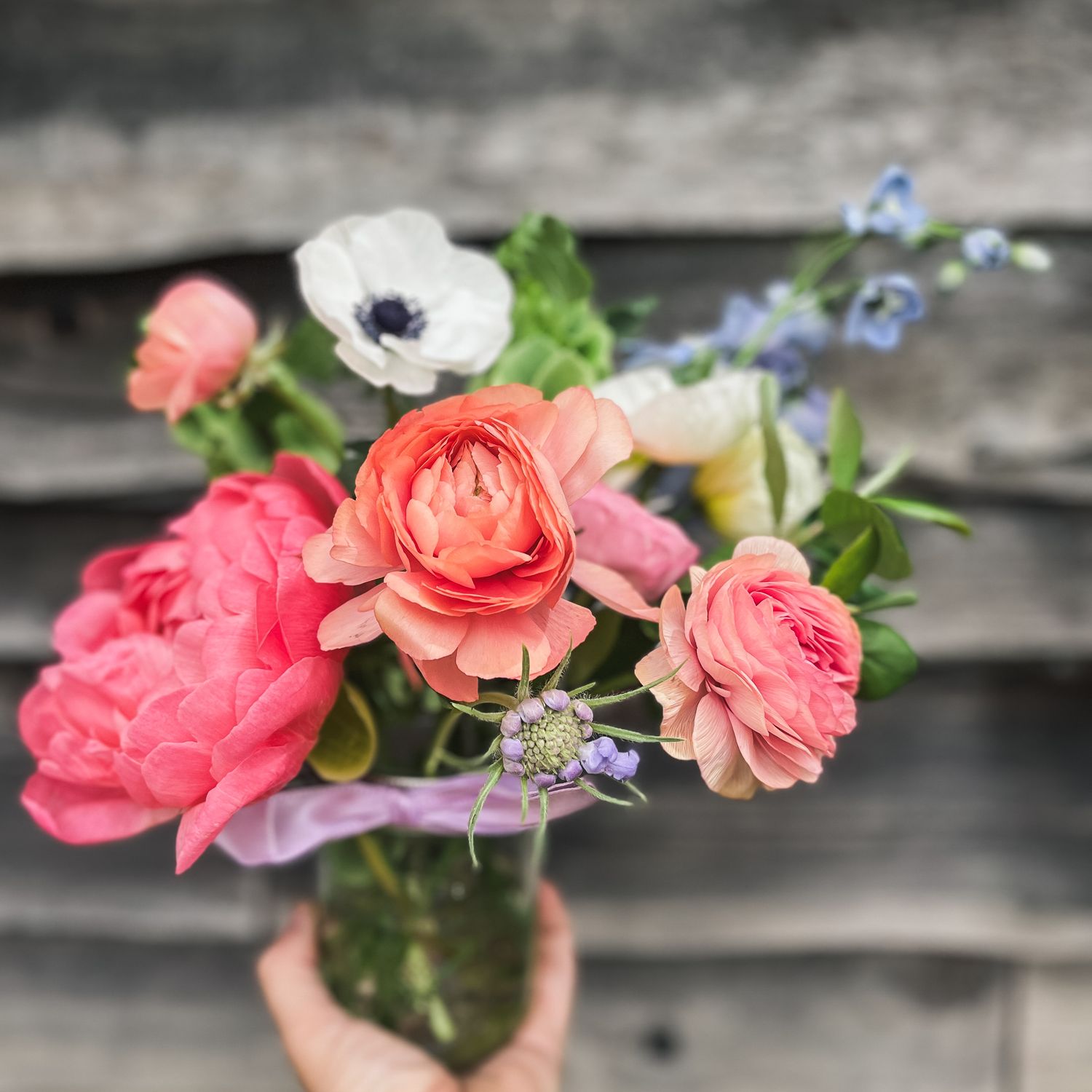 Easter Arrangement in Mason jar