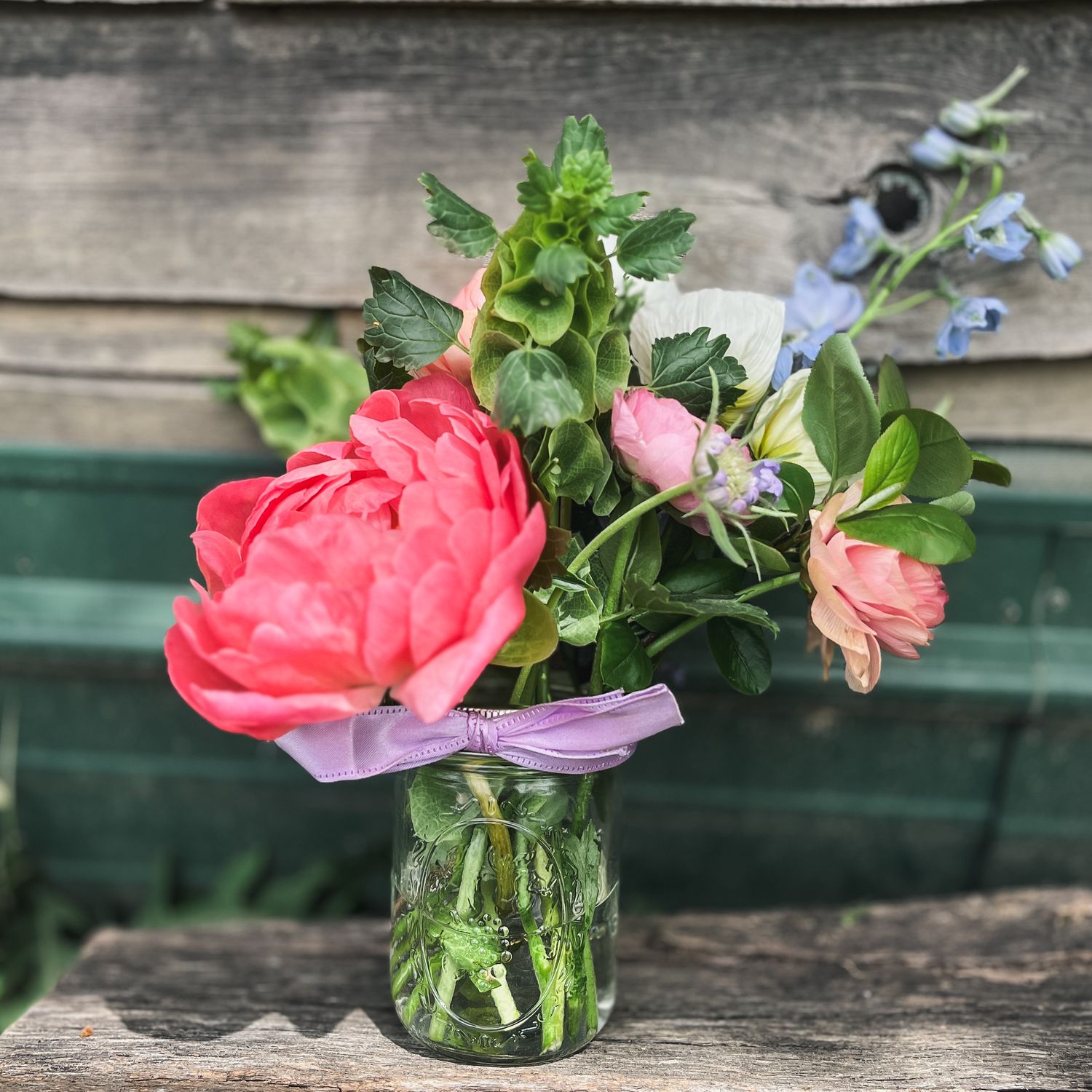 Easter Arrangement in Mason jar