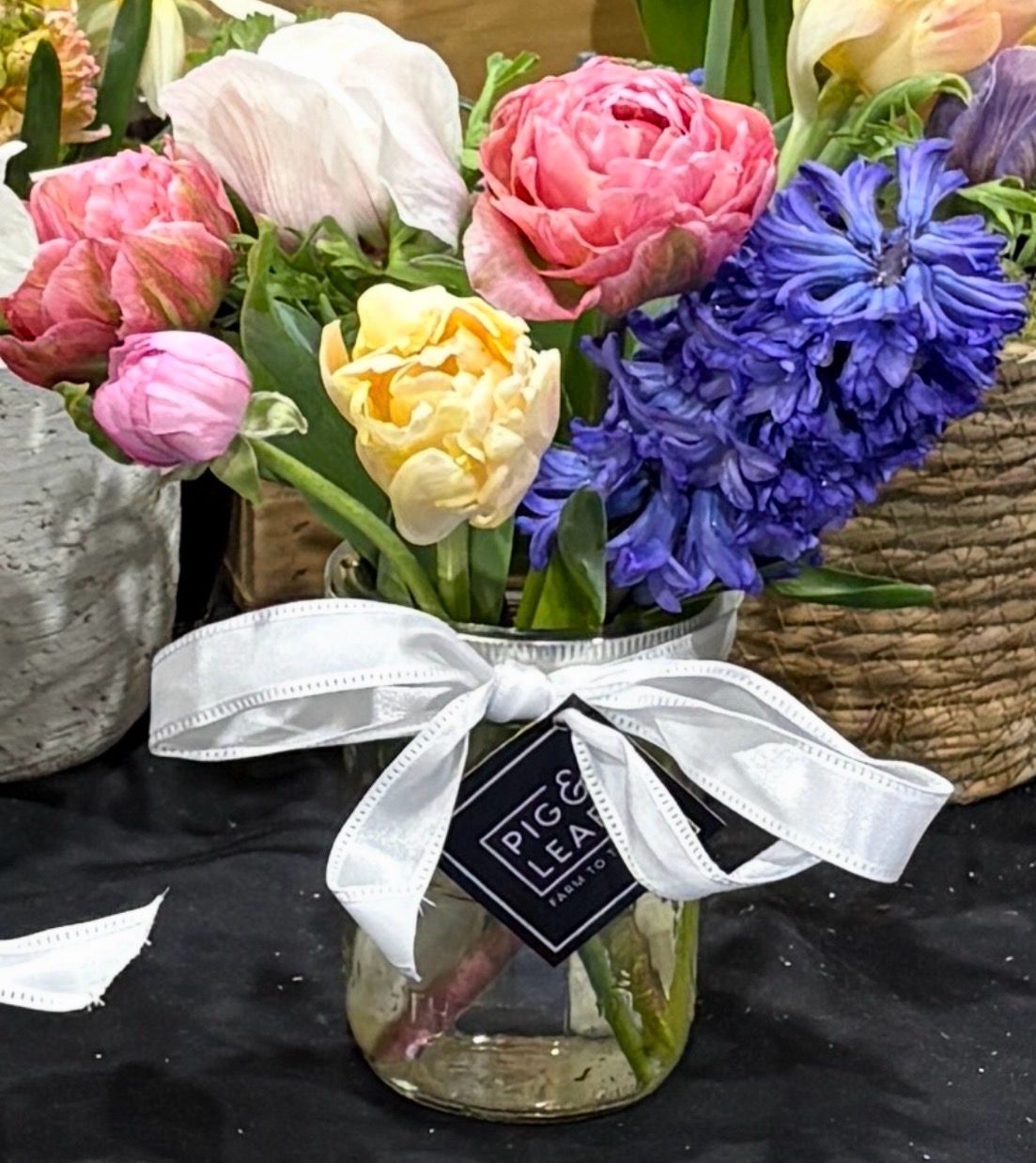 Easter Arrangement in Mason jar