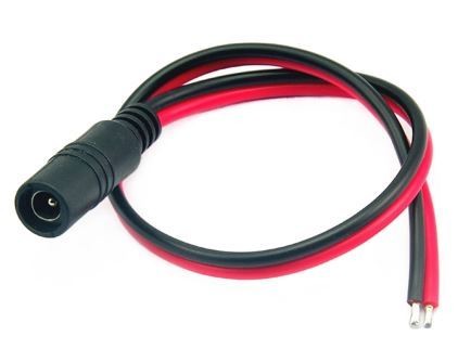Barrel connector with wire