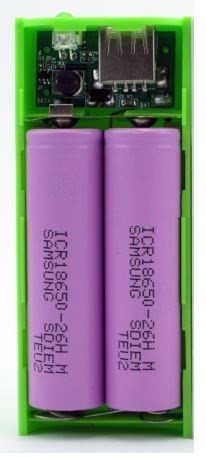 Mobile charger power bank 2 cells of 18650