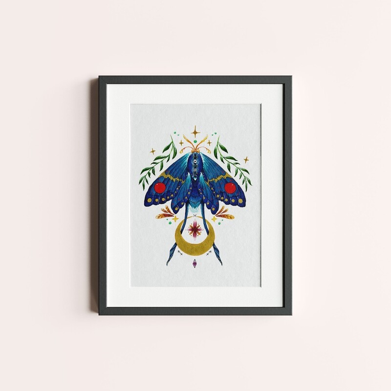 Moth of the Moon Print - A4