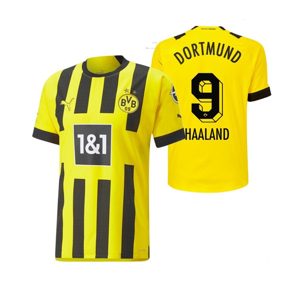 Couscous doorgaan met Reciteren Men's Borussia Dortmund Erling Haaland 2022 2023 Home Yellow Replica Jersey