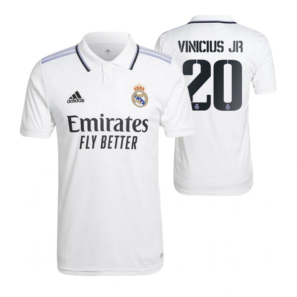 Men's Real Madrid Vinicius Junior 2022 2023 Home White Replica Jersey
