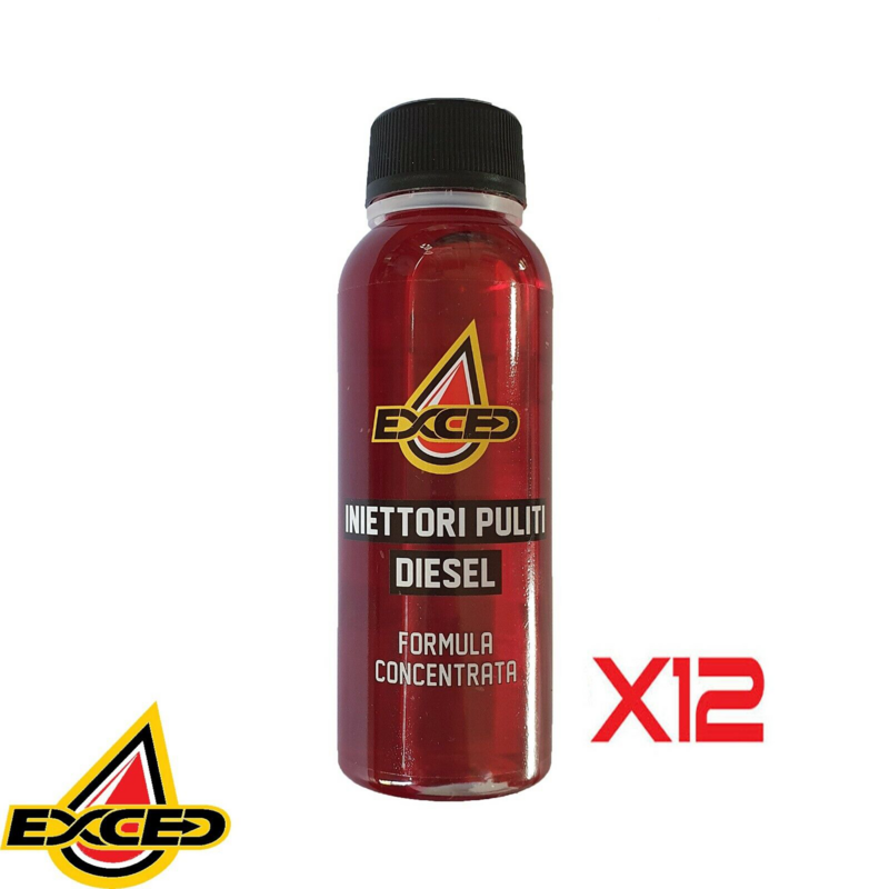 1 cartone da 12 pz additivo Exced iniettori puliti Diesel concentrato -100 ml