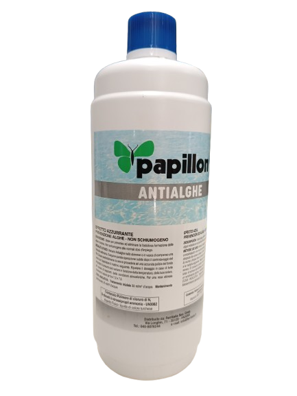Antialghe Liquido per Piscina Effetto azzurrante - PAPILLON 1kg