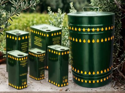 Contenitore Metallo Gruppo ASA – Fusto Verde con Goccioline Gialle