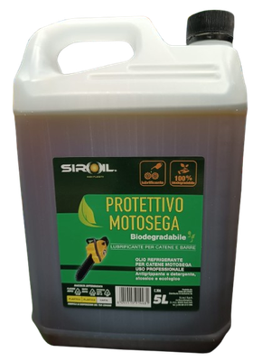 Siroil Protettivo Motosega Biodegradabile – Lubrificante Barre e Catene 5L Siroil Protettivo Motosega Biodegradabile – Lubrificante Barre e Catene 5L