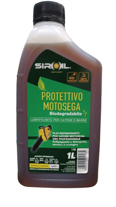 Siroil Protettivo Motosega Biodegradabile – Lubrificante Barre e Catene 1L Siroil Protettivo Motosega Biodegradabile – Lubrificante Barre e Catene 1L