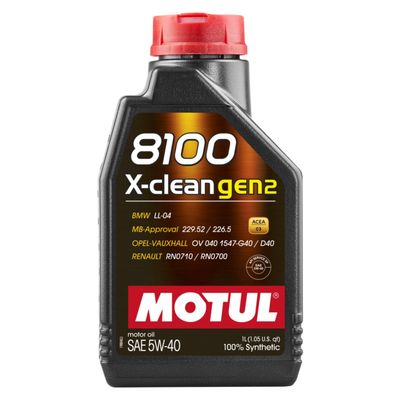 Motul 8100 X-CLEAN GEN2 5W40 – Olio Motore 100% Sintetico 1 Litro Motul 8100 X-CLEAN GEN2 5W40 – Olio Motore 100% Sintetico 1 Litro
