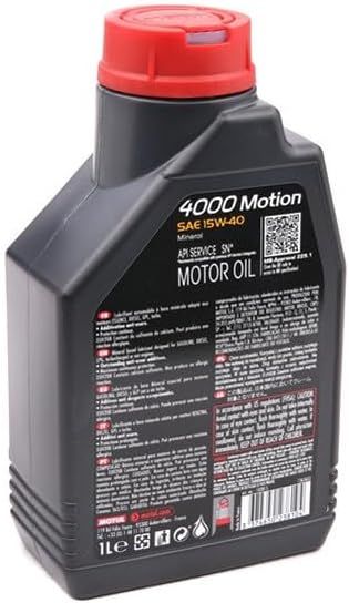 Olio Motore Motul 4000 Motion 15W50 – 1 Litro, 100% Minerale