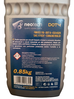 Neotech DOT4 – Fluido Freni 0.85 kg