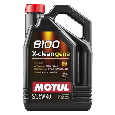 Motul 8100 X-CLEAN GEN2 5W40 – Olio motore 100% sintetico 5 litri Motul 8100 X-CLEAN GEN2 5W40 – Olio motore 100% sintetico 5 litri